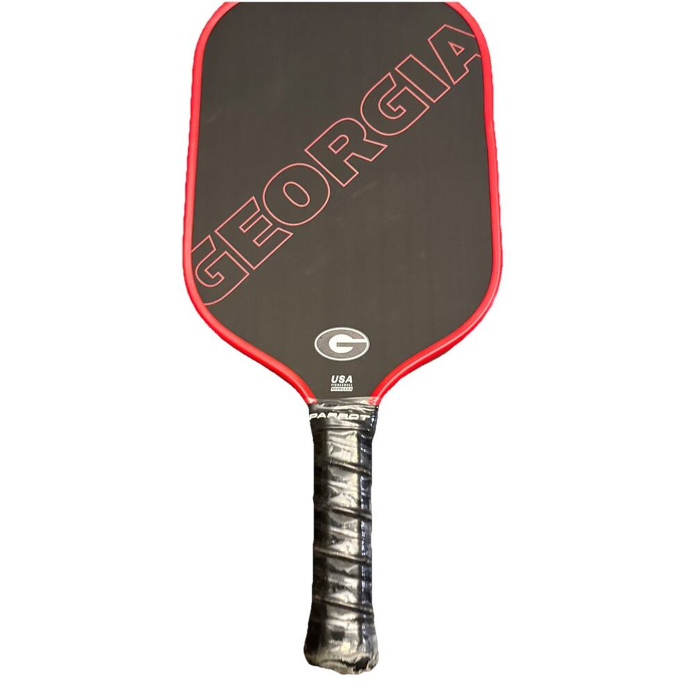 Parrot Paddles • NCAA Georgia Pro-Formance Pickleball Paddle Carbon Fiber
